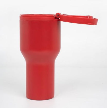 Insulated Travel Tumbler - 28oz Stainless Steel in Crimson with Secure Lid