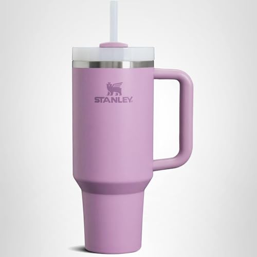 STANLEY Quencher H2.0 Tumbler with Handle and Straw 14 oz | Flowstate 3-Position Lid | Cup Holder Compatible for Travel | Insulated Stainless Steel Cup | BPA-Free | Lilac
