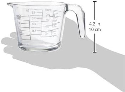 Farberware 2-Cup Borosilicate Glass Measuring Cup - Clear Design with Oversized Measurements
