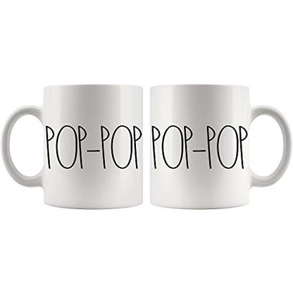 White 11oz Coffee Mug - POP-POP Birthday Gift for Family & Friends