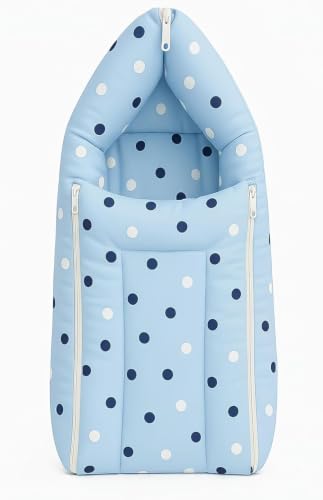 3-in-1 Cotton Sleeping Bed & Sleep Bag Sky Blue for Camping & Indoor Use