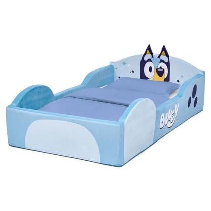 Bluey Foam Toddler Bed - Low Profile Bed Frame with Guardrails, Bluey Variation