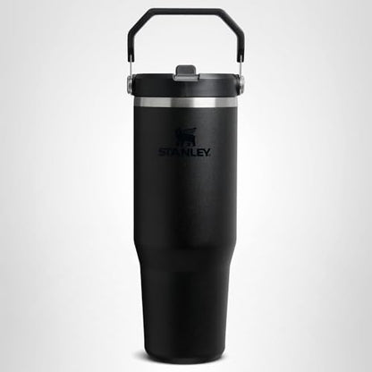 Stanley IceFlow 2.0 Flip Straw Tumbler with Handle 30 oz | Twist On Lid and Flip Up Straw | Leak Resistant Water Bottle | Insulated Stainless Steel | BPA-Free | Black 2.0