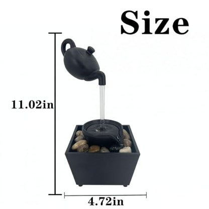 Bronze Floating Teapot Water Fountain with LED Lights - Home Decor