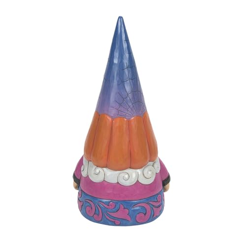 Halloween Gnome Figurine - Heartwood Creek Spider Web Hat 12 Inch - Multicolor