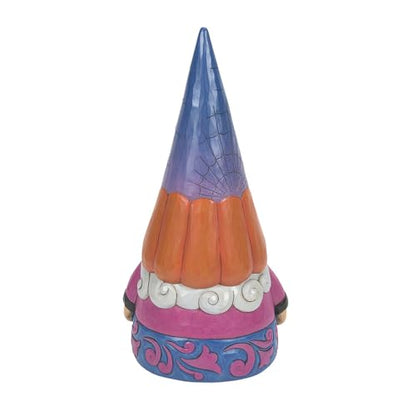 Halloween Gnome Figurine - Heartwood Creek Spider Web Hat 12 Inch - Multicolor