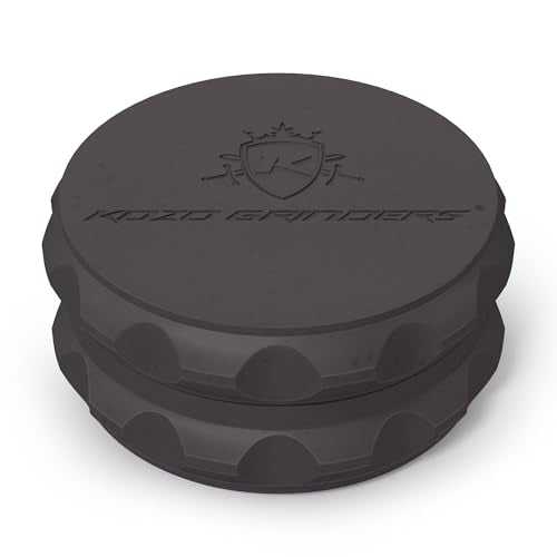 Kozo 2.5-Inch Strong Grip Spice Grinder with Magnetic Lid - Black