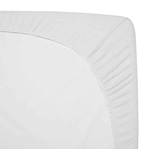 American Baby Company 100% Natural Cotton Fitted Cradle/Bassinet Sheet 36" x 18" - Soft, Breathable & Hypoallergenic Bed Sheet, White, Neutral for Boys & Girls
