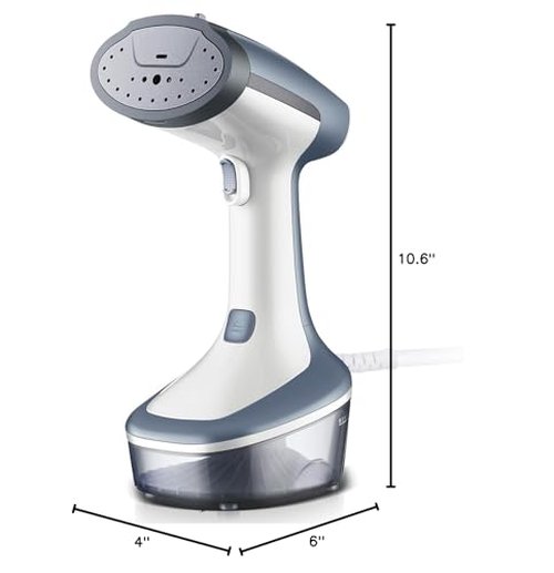 YIKA Steamer for Clothes, 30s Heat Up, 300ml Water Tank, Portable Garment & Clothing Wrinkle Remover, Travel Steam Iron with 25 Minutes Continuous Steam for All Kinds of Fabrics