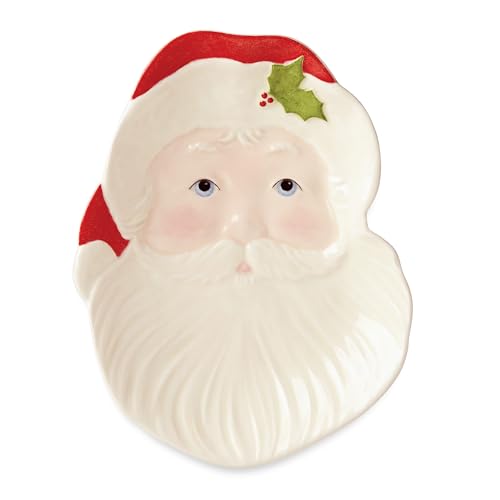 Lenox Santa Porcelain Spoon Rest Christmas Holiday Kitchen Decor - Variation of Santa