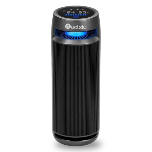 Aucleia Smart Ionic Air Purifier with H13 HEPA Filter & Auto Sensor - Black