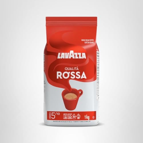 Lavazza Qualità Rossa Whole Bean Coffee, Medium Roast, Arabica and Robusta Blend, 2.2 lb Bag (Pack of 1)