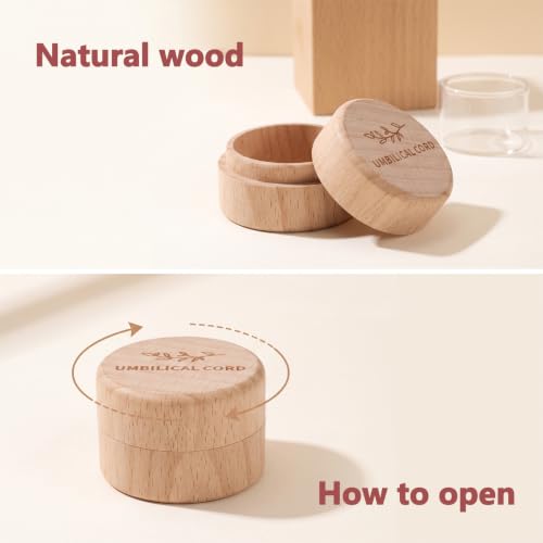 Minimalist Wooden Baby Keepsake Box for Umbilical Cord & Teeth Storage