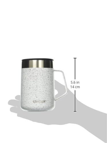 Contigo Streterville Stainless Steel Mug with Handle, 14 oz, Salt Powder Coat Speckle