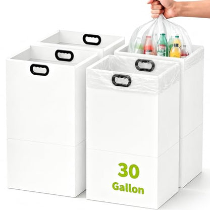 Large 30-Gallon Collapsible Trash Can for Parties & Events - Recyclable Cardboard