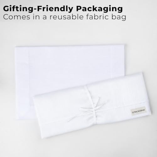 Set of 4 Vegan Silk Placemats - White, 14 x 19 Inches, Handcrafted Eco-Friendly
