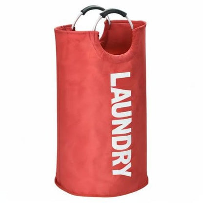 DOKEHOM 125L X-Large Collapsible Washing Laundry Basket Bag (7 Colors) for Bedroom, Fabric (Red, XL)