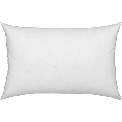 L' COZEE 100% Cotton Cover, Feather & Down Pillow, Best use for Decorative Pillows & for Firm Sleepers, White, Size (14x20)