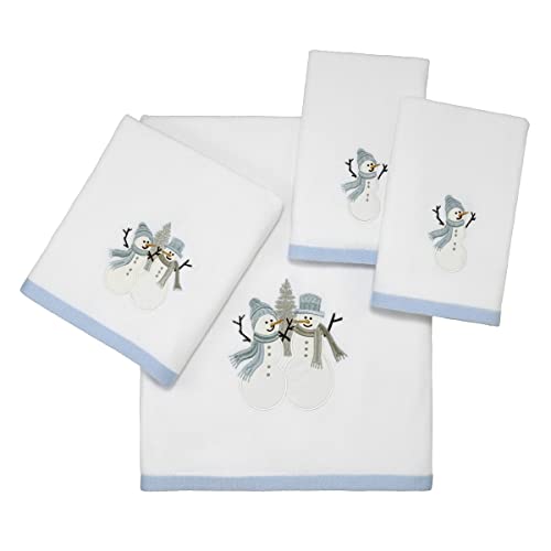 Christmas Bath Towel - Soft Absorbent Cotton Snowman Design