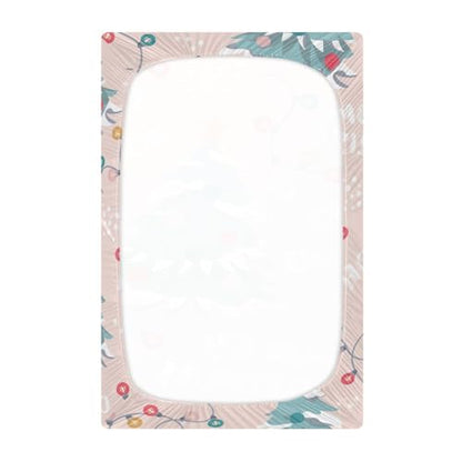 Mini Fitted Baby Crib Sheet A03 - Soft & Elastic Baby Bed Sheet for Toddler & Playard, Christmas Pattern