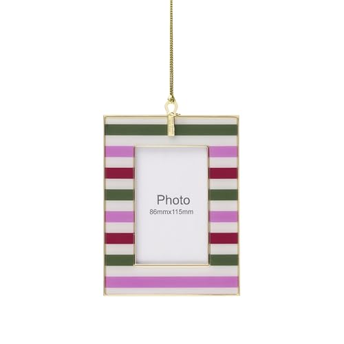 kate spade new york Be Jolly Mini Frame Ornament, Stripe, Christmas, Holiday Decorations