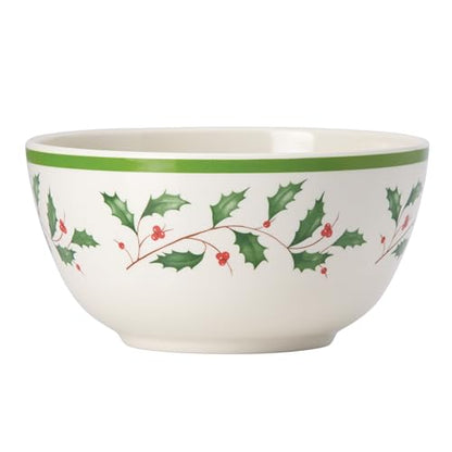 Lenox Holiday Christmas Melamine Bowls Set of 4 - All-Purpose Salad Bowl Holiday Gift