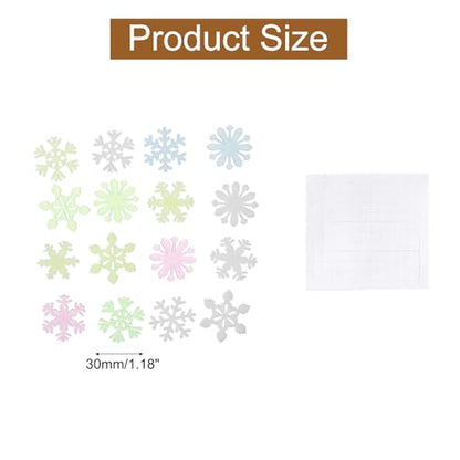 Glow in The Dark Snowflake Wall Stickers - Fluorescent Decorative Murals for Bedroom & Home Decor