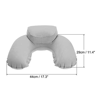 PATIKIL Travel Neck Pillow, U Shaped Pillow Portable Travel Neck Flight Pillow Includes Storage Pouch Eye Masking Earplugs for Airplane Office, Gray