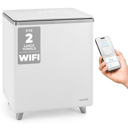 WiFi-Enabled Large Capacity Towel Warmer with Timer, Holds 2 Towels, Compact Design