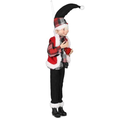 Posable Elf Decorations Set of 2 - 16 Inch Snowman & Cardinal Holiday Figurines