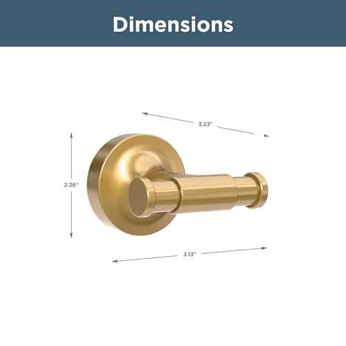 Franklin Brass Voisin (1-Pack) Towel Hooks Satin Gold Wall Mounted for Robes & Towels 2-Prong Holder, Bathroom Accessories VOI35-BB