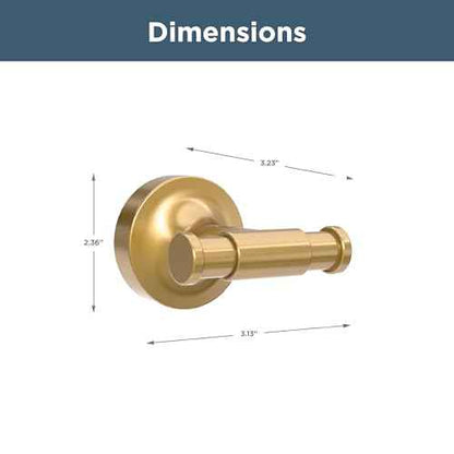 Franklin Brass Voisin (1-Pack) Towel Hooks Satin Gold Wall Mounted for Robes & Towels 2-Prong Holder, Bathroom Accessories VOI35-BB