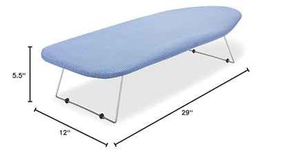 Whitmor Tabletop Ironing Board - Scorch Resistant Cover - Blue