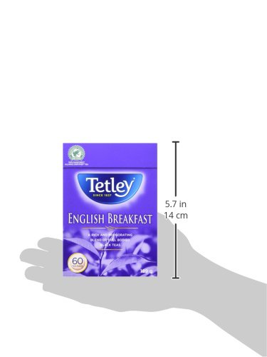 Tetley English Breakfast Tea, 60 Count, 189g/6.7 oz., (Imported from Canada)