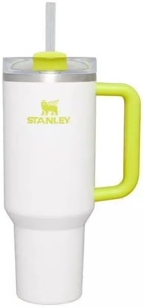 Stanley 40oz Stainless Steel H2.0 FlowState Quencher Tumbler - Frost & Electric Yellow Color