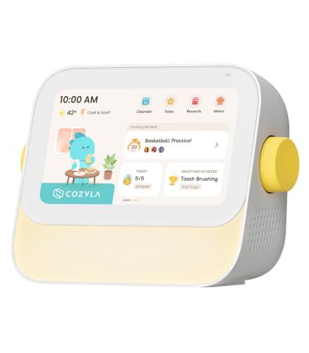 Kids Alarm Clock with Routine & Chore Chart - Bedtime Rewards & Voice Reminders