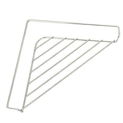 Sink Drain Organizer Rack with Raised Supports - Stainless Steel Corner Shelf A
