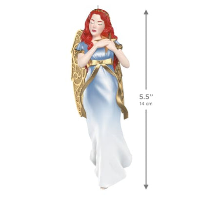 Hallmark Keepsake Christmas Angel Ornament - Guidance 2026, Light Blue & Gold Wings