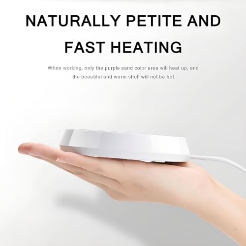Coffee Cup Warmer with Auto Shut Off, 18W, White - Desk Beverage Heater