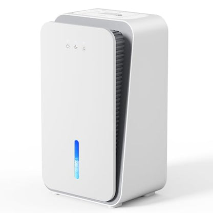 White 1000 sq ft Dehumidifier for Home & Basement with Aromatherapy, Auto Shut Off & 7 LED Colors
