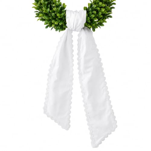 Wreath Sash for Front Door - Ruffle Ribbon for Yard & Decor - Variation 1
