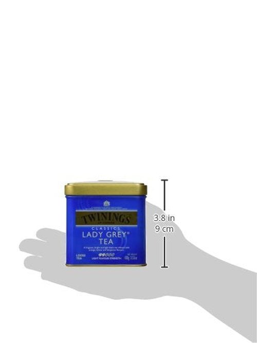 Twinings Lady Grey Loose Leaf Tea, Fragrant, Bright and Light Black Tea Infused with Orange, Lemon, and Bergamot Flavors, Aromatic and Flavorful Blend, 3.53 Oz  