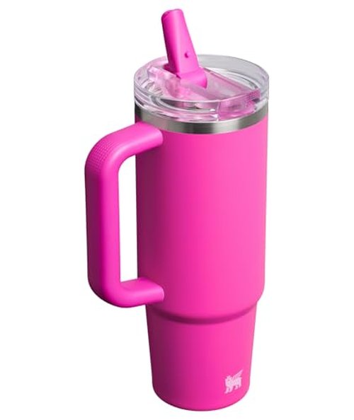 STANLEY Quencher ProTour Flip Straw Tumbler with Leakproof Lid 30 oz | Built-in Straw and Handle | Cup Holder Compatible for Travel | insulated Stainless Steel Cup | BPA-Free | Violet Blossom