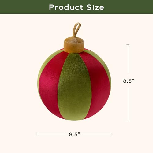 Bell-Shaped Christmas Pillow - Red Velvet Holiday Decor 8.5x8.5 Inch (Variation: Bell-Red / 8.5x8.5 in)