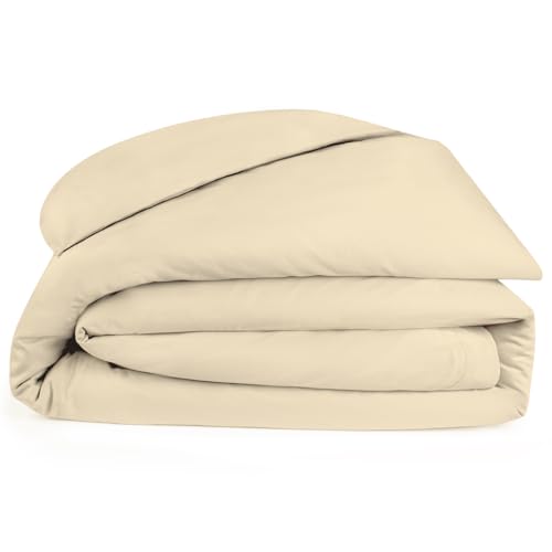 Ivory King Duvet Cover Set - 3-Piece 100% Cotton Bedding