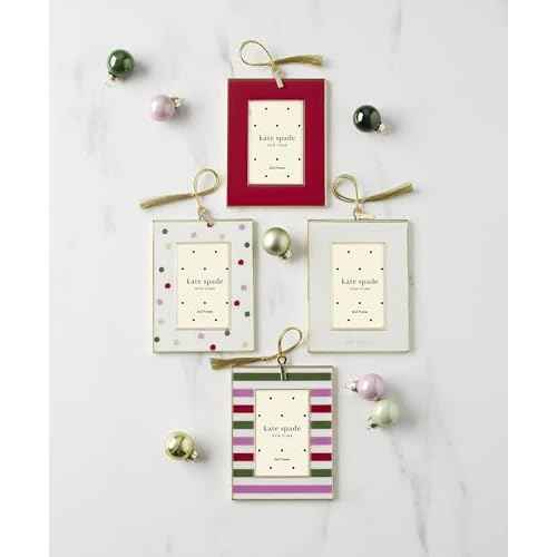 kate spade new york Be Jolly Mini Frame Ornament, Stripe, Christmas, Holiday Decorations