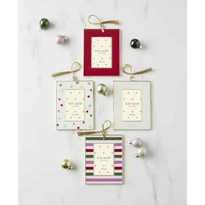 kate spade new york Be Jolly Mini Frame Ornament, Dot, Christmas, Holiday Decorations