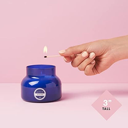 Capri Blue Scented Candles - Luxury Soy Wax Blend Jar Candle - Citrus, White Musk & Patchouli - Blue Jean (8 oz)