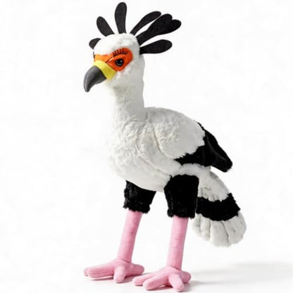 12-Inch Realistic Secretary Bird Plush Stuffed Animal for Home Decor and Gift