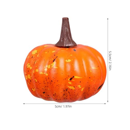 Mini Artificial Foam Pumpkins for Fall Halloween Thanksgiving Decor Set of 16